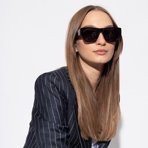 Alexander McQueen AM0328S 004 Square Sunglasses - Blue/Brown - Picture 10 of 11